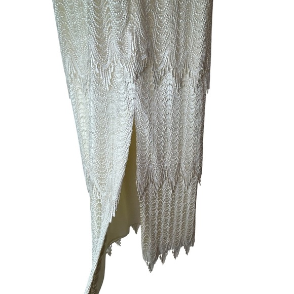 Vintage House of Bianchi NY Boston Off White Tiered Lace Delicate Dress Wedding - Picture 9 of 14